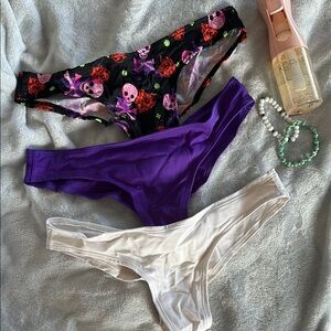 Cheeky Bikini Bottom Set- Scrunch Butt Swim bottoms